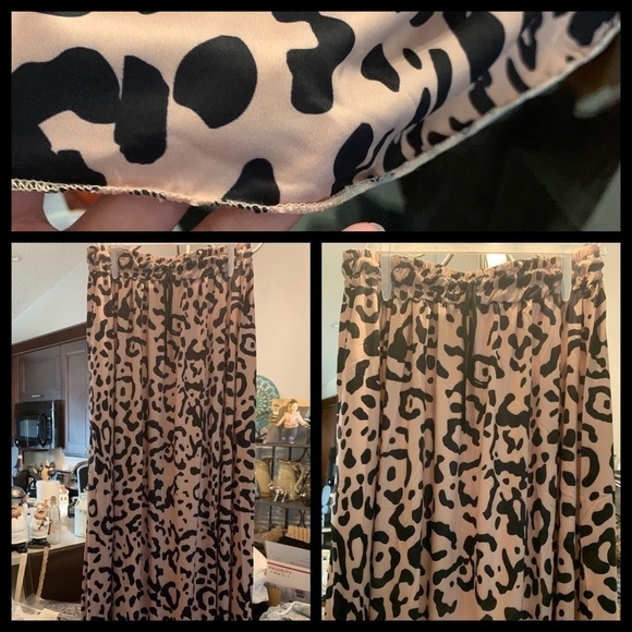 Silky Leopard Long Drawstring Maxi Skirt - Picture 4 of 5